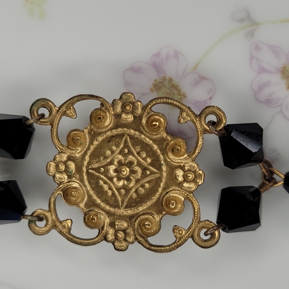 Vintage earrings clip glass beads dangle chandelier unmarked. - Picture 8 of 10